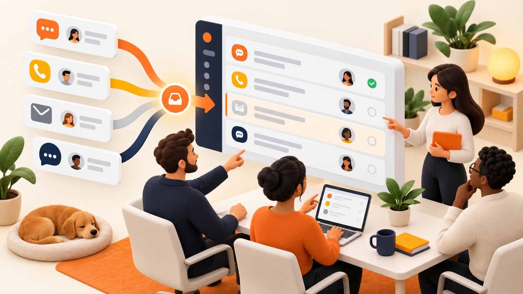 Support teammates managing channel conversations together in one shared inbox