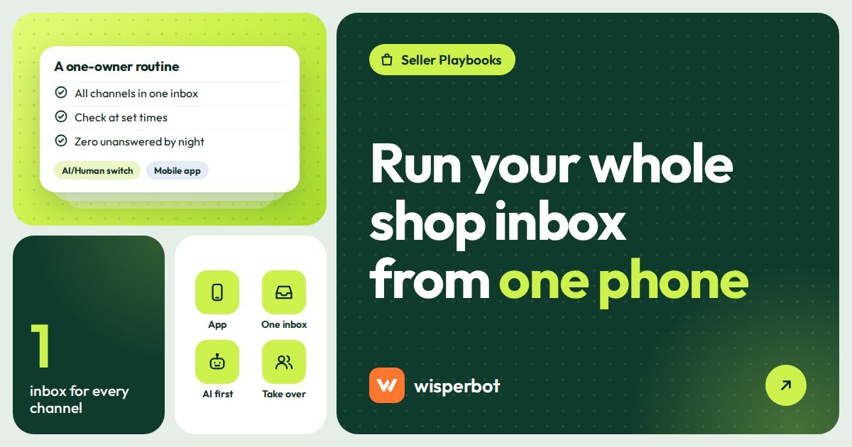 Cover graphic reading Run your whole shop inbox from one phone