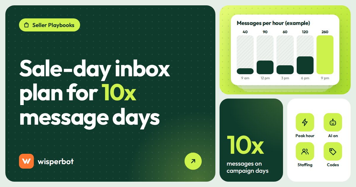 Cover graphic reading 'Sale-day inbox plan for 10x message days'